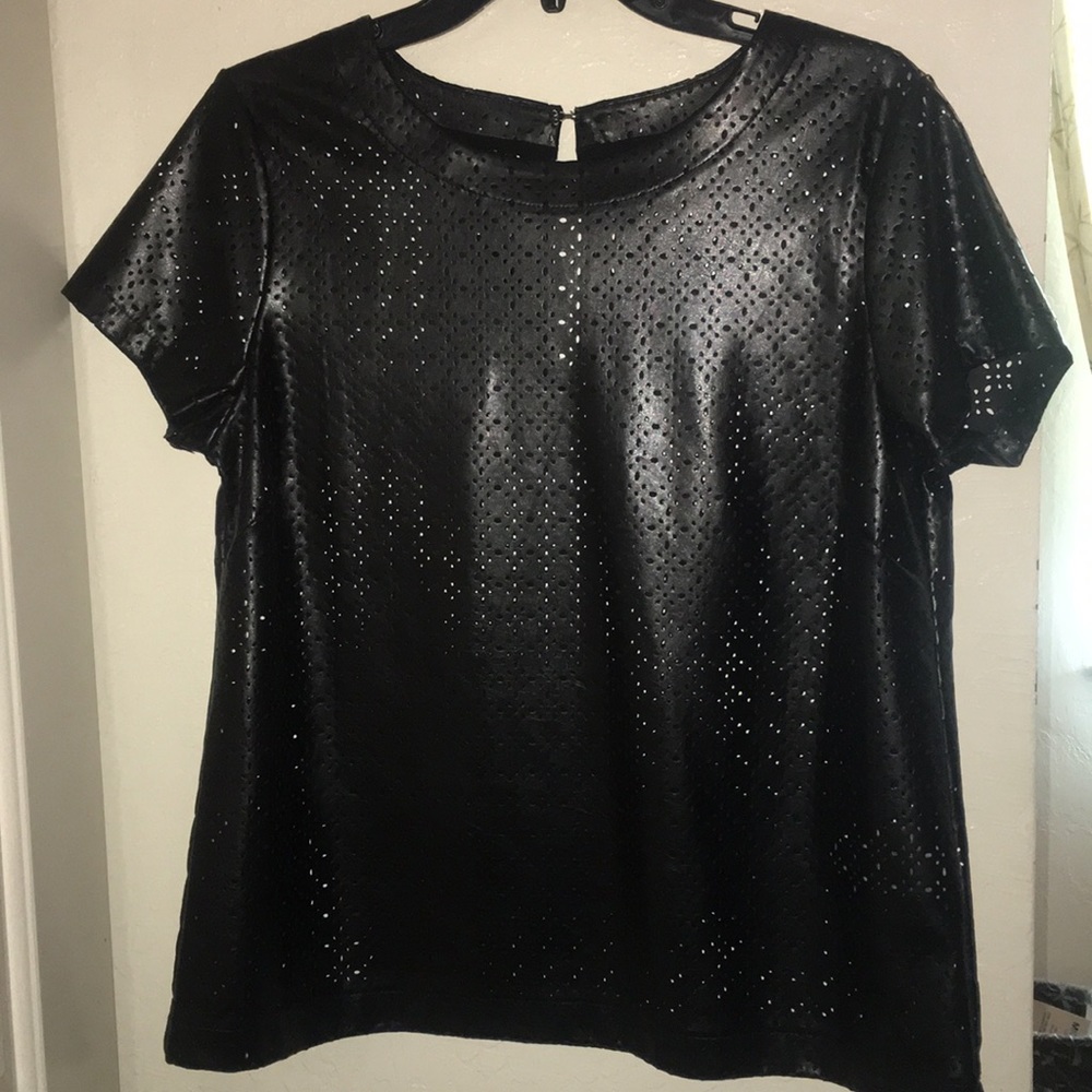 Banana Republic Faux Leather (tee) shirt. VEGAN